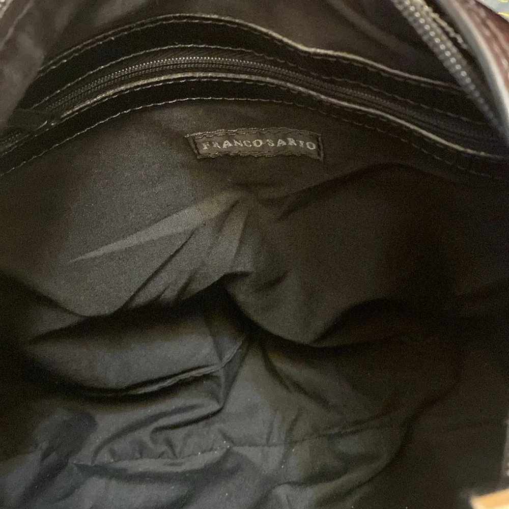 Franco Sarco, patent leather shoulder bag black